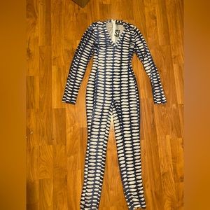 Blue & white jumpsuit